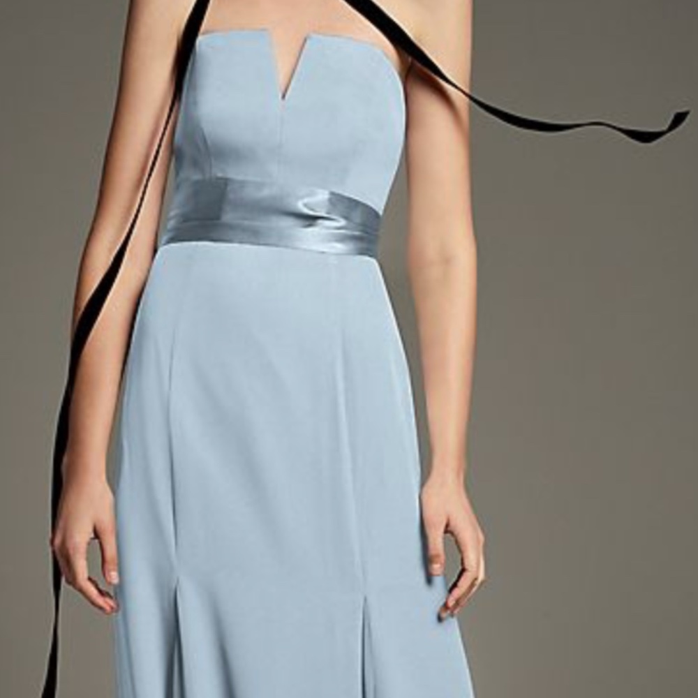 White by Vera Wang V-Wire Crepe Mermaid Dress Sz 0